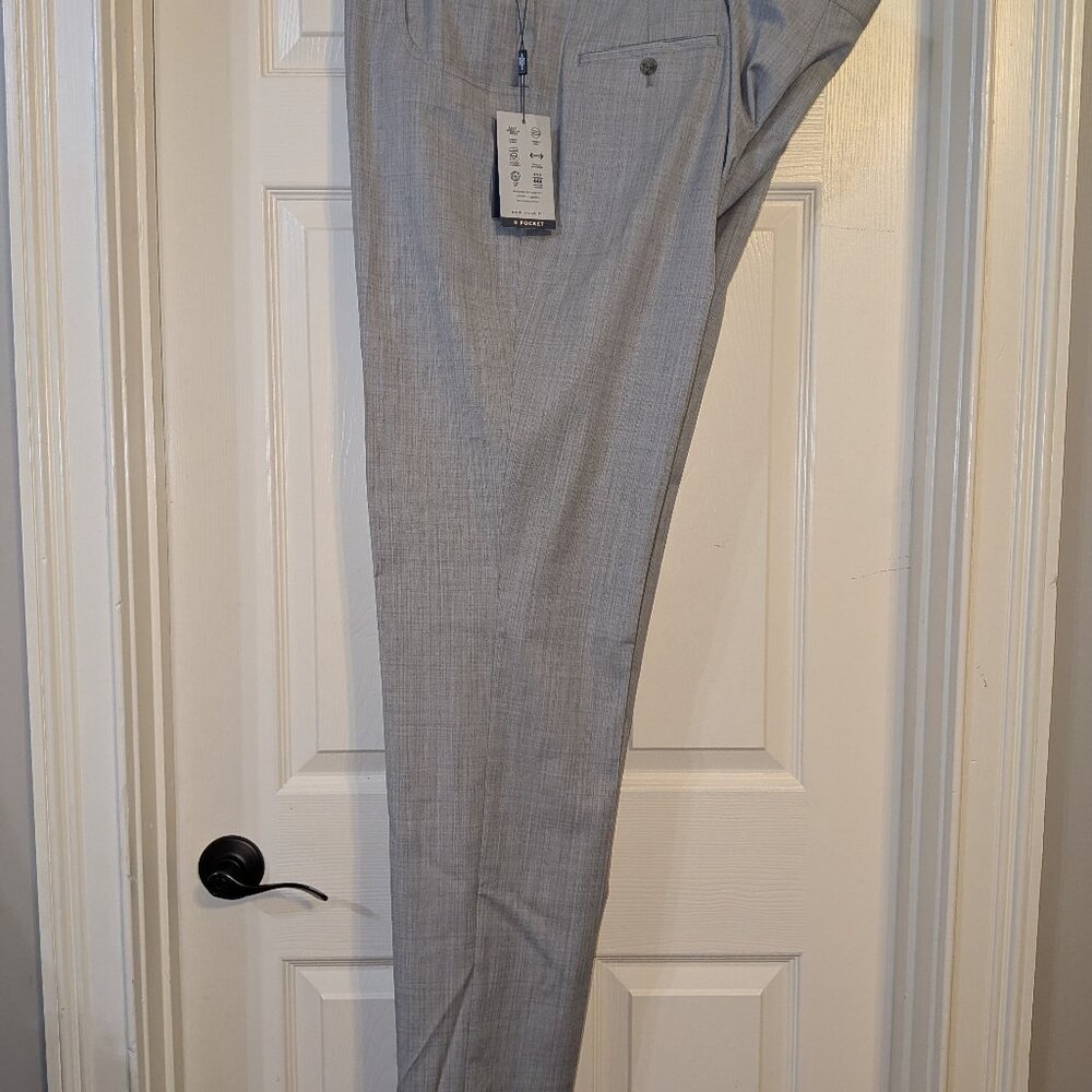 Hart Schaffner Marx New York Fit Dress Pants | Gray Wool Blend Trousers |